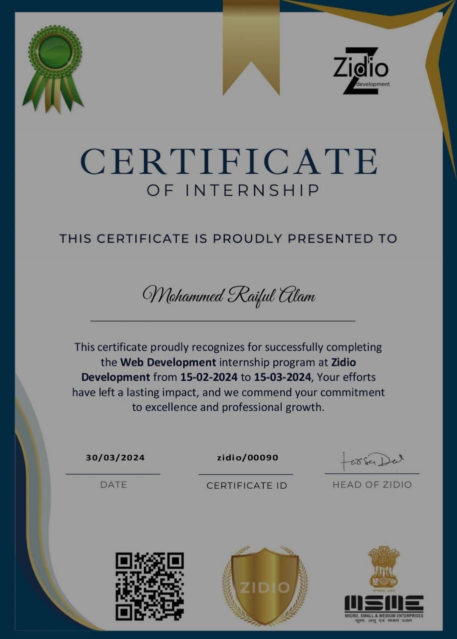 Full Stack Internship